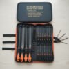 17-Piece Professional Hand File Set 17-piece professional hand file and needle file set with zipped storage case for woodworking and metalworking