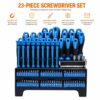 23-piece professional magnetic screwdriver set with organized stand for electronics and home repair