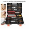 Complete Precision Chisel & Sharpening Kit with Case Complete precision chisel and sharpening kit with multiple chisels, sharpening stone, and utility knife in carrying case