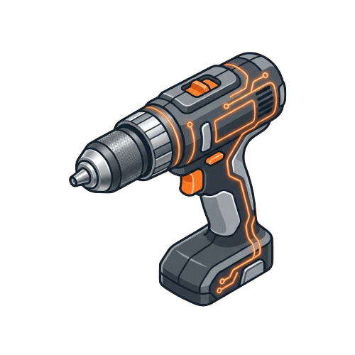 Cordless electric drill icon representing power tools category
