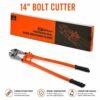 14" Bolt Cutter - Professional Wire Breaking Pliers 14 inch heavy-duty bolt cutter with retail packaging showing professional wire breaking pliers