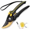 Heavy-Duty Pruning Shears - Precision Cutting Heavy-duty pruning shears with yellow accent grip designed for precise, clean cuts