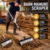 Heavy-Duty Steel Scraper Shovel - Barn & Ice Heavy-duty stainless steel scraper shovel for barn manure cleaning and ice/snow removal