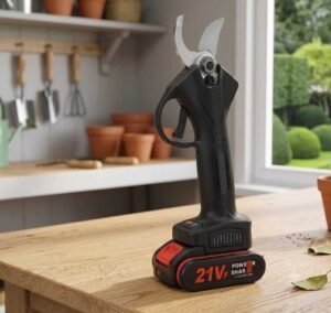 Cordless electric pruning shears with 21V lithium-ion battery for effortless branch cutting