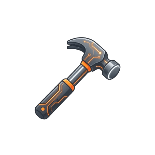 Professional hammer icon representing hand tools category