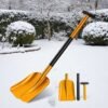 Ultra-Portable & Detachable Portable gold snow shovel for car emergency.